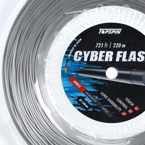 Corda Topspin Cyber Flash 16l 1.30mm Cinza Rolo Com 220 Metr