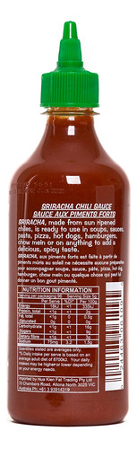 Salsa De Chile Picante Sriracha; 17 Onzas Por Unidad;1 Unida