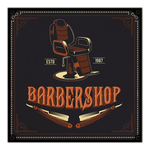 #182 - Cuadro Decorativo Vintage / Barbershop No Chapa