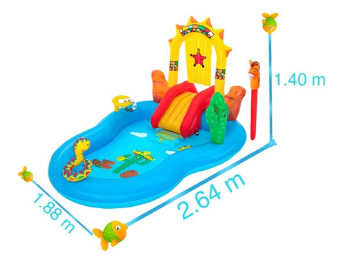 Imagen 6 de 8 de Parque Acuático Alberca Inflable Diseño Del Oeste Infantil