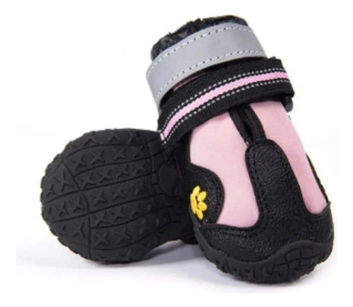 Zapatos Para Perro. Impermeable. Rosado Talla 4 Antidesliz