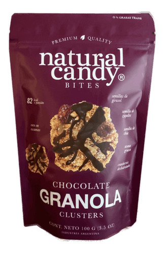 Granola Clusters Con Chocolate Natural Candy 100 Gr 