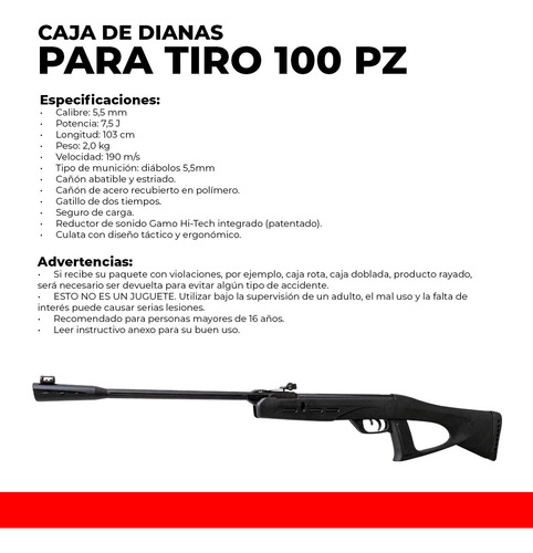 Rifle De Diabolos Deportivo Gamo Delta Fox Cal 5.5 Mira 4x20