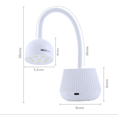 Cabina Lámpara Inalámbrica Flor Uv 18w Cherimoya Soft Gel
