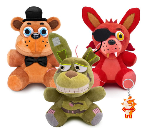 Juego De Peluches Migelin Fnaf, Freddy Fazbear Y Foxy De 7 P