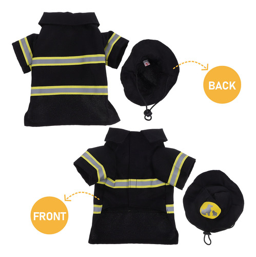 1 Juego De Ropa Para Perros Con Forma De Uniforme De Bombero
