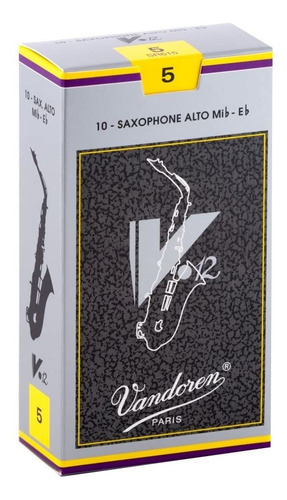 Vandoren Sr615 Alto Saxo V.12 Cañas Fuerza 5; Caja De 10