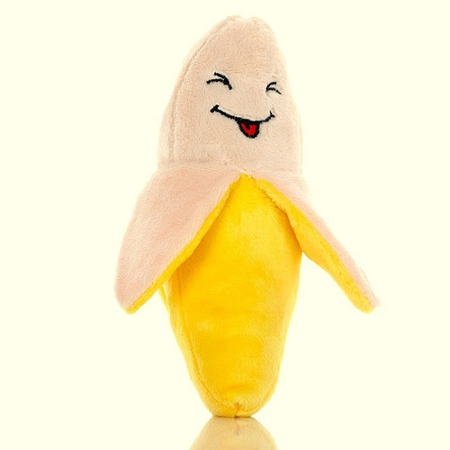 Brinquedo Estrela De Pelúcia Médio Para Cães Pet Premium Cor Colorido Desenho Banana