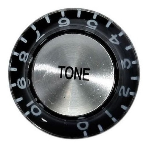 Knob Tone Preto E Prata Guitarra E Baixo Les Paul Prs Sg