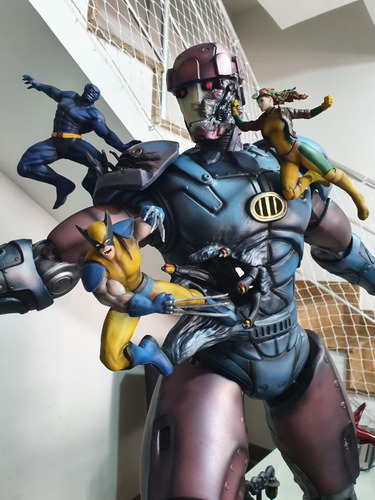 Imagem 1 de 8 de Diorama Sentinela Vs Xmen Feito Em Impressão 3d
