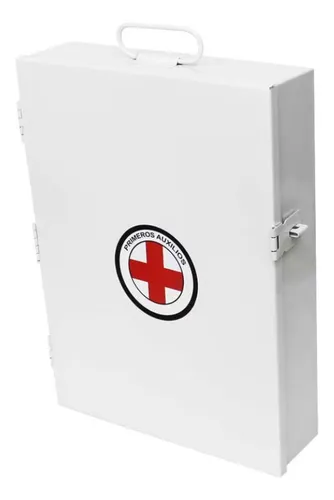 comprar Botiquín Grande De Emergencia Metálico Blanco