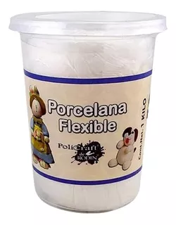 Porcelana Flexible Pasta Francesa Moldeable Manualidades 1kg Color Blanco