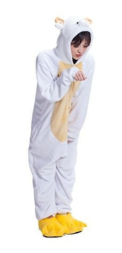 Ovejas Kigurumi Cosplay Halloween Mameluco Suave Traje Acoge