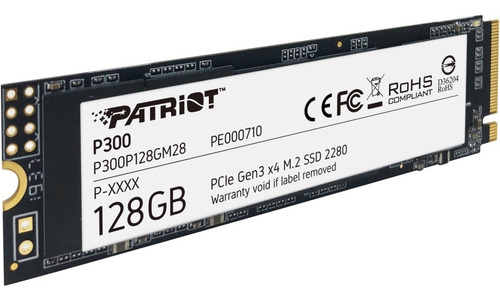 Unidad Ssd M.2 Patriot P300 128gb 2280 Pcie 3.0 X4