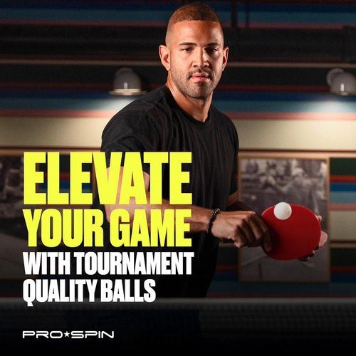 Pelotas De Ping Pong Pro Spin De 3 Estrellas, Mesa Blanca...