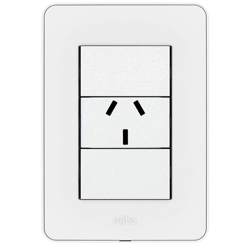 Imagen 1 de 6 de Llave De Luz Armada Toma Simple Bastidor Completo Jeluz Mito