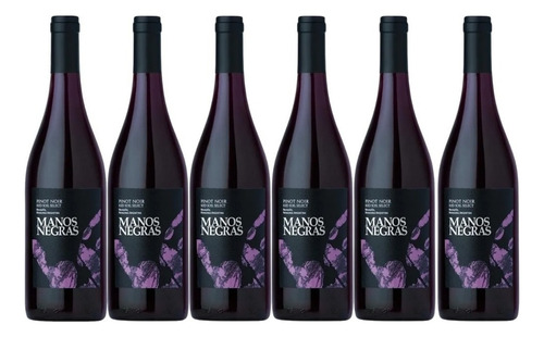 Vino Manos Negras Pinot Red Soil 750ml Regalo X 6 Unidades