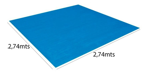 Imagen 3 de 6 de Piso Protector Pileta Cuadrado 2,74mts Apto Bestway Intex