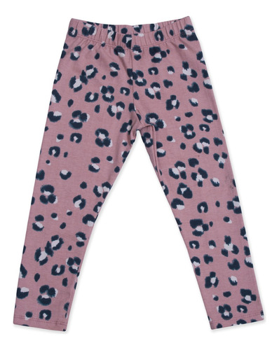 Calza Niña Animal Print Rosa