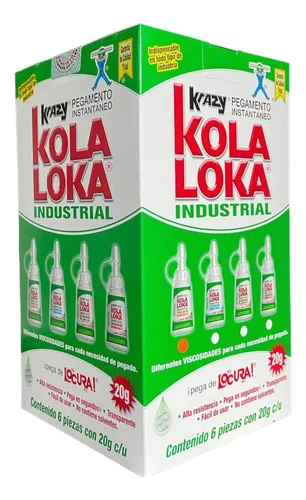comprar Kola Loka Pegamento Industrial 1000 Viscosidad Baja 20g 6 Pz