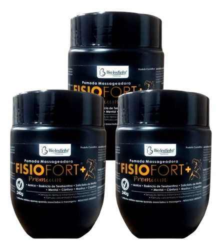 3 Cremas Fisiofort Premium - Alivia Dolor Ciática - Columna