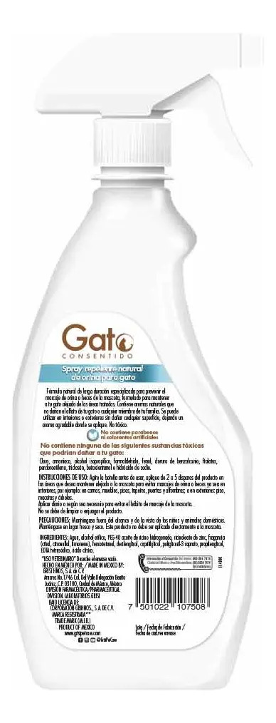 Repelente De Orina Gato Consentido V00750 Pet Care 490 ml