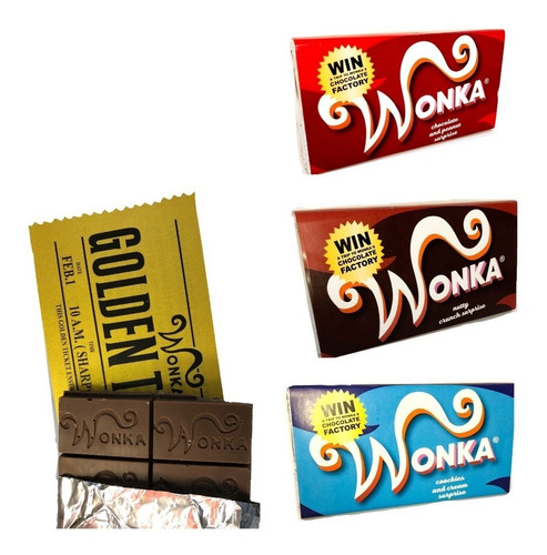 Chocolate WonkaPack De 3 Barras