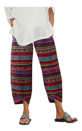 Pantalon Haren Verano Para Dama Corto Algodon Lino Yoga