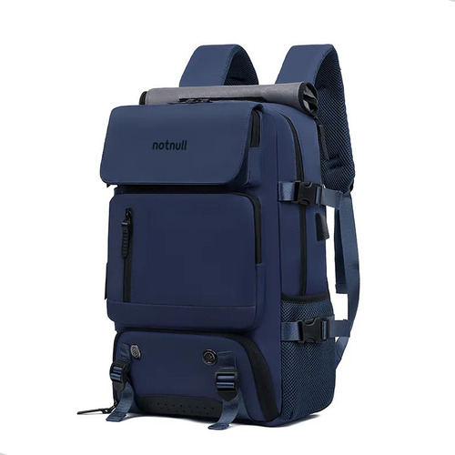 Mochila Impermeável E Expansível Notebook Reforçada De Bordo Feminina Masculina Mala Viagem Avião Executiva Reforçada 40l Viral Casual Unissex Faculdade Trabalho Trilha Usb Azul Notnull