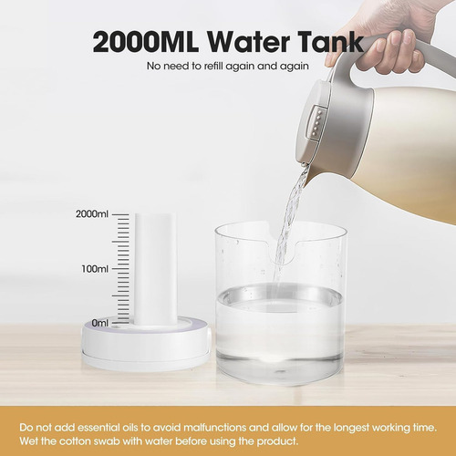 Humidificador De Aire Portátil, Humidificador Dormitorio 2 L