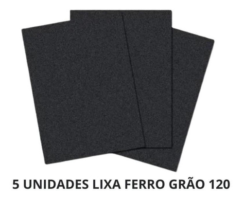 Kit 5 Lixa Para Ferro Grão 120 Tigre