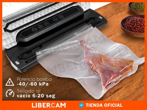 Imagen 8 de 10 de Envasadora Al Vacio Maquina Selladora + 10 Bolsas Domestica
