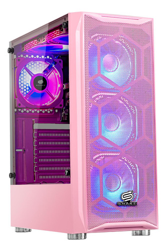 Pc Gamer Vibora Pink V1 Amd Ryzen 5 4600g, Ssd 256gb, Ram 16