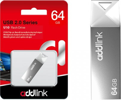 Pen Drive Addlink U10 64gb Usb.2.0 Gris