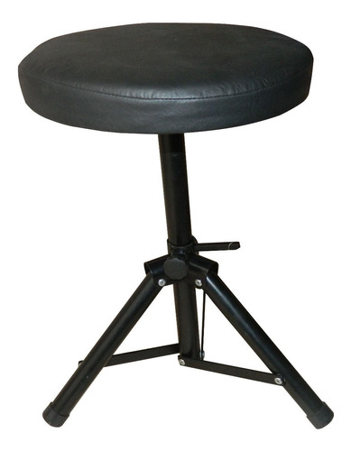 Banqueta De Bateria Racker Wg Caño Redondo Negro