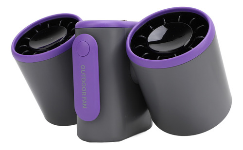 Ventilador Portátil De Doble Cabezal, Cintura, 3 Velocidades