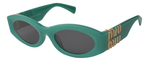 Miu Miu Mu 11ws 15h-5s0 Oval Shape Green Dark (Usado)