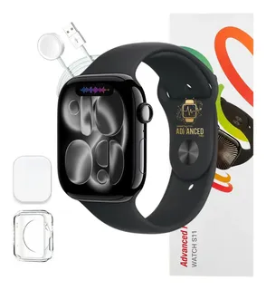 Relógio Smartwatch S11 Series 11 Chatgpt Whatsapp Lançamento Preto SMARTWATCH ADVANCED PRO