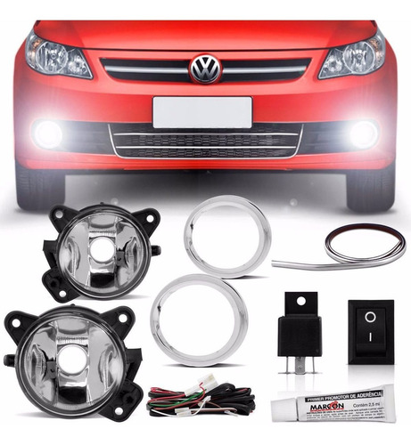 Kit Farol Milha G5 Gol Voyage Saveiro 2009 10 11 12 2013