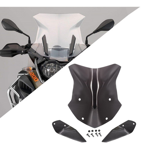 Imagen 1 de 10 de Parabrisas Bmw 1200gs 1250gs Windshield Negro 1200 1250