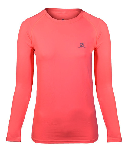 Remera Térmica Salomon Hybrid Mujer Fucsia