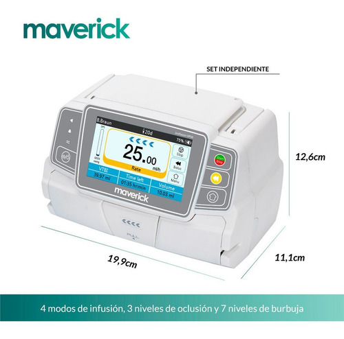Imagen 3 de 8 de Bomba De Infusión Volumétrica Maverick Vp-50 1 Año Garantía