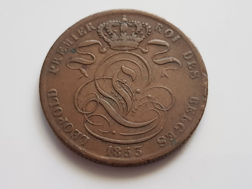 Moneda 1853 Belgica 5 Cent Leopoldo I Unica Coleccion Franco