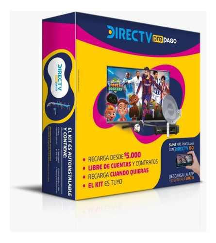 Kit Prepago Directv Hd Nuevos Color Negro