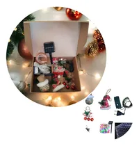 Comprar Caja Box Navideña Luces Y Adornos 7 Artículos Navidad Luces