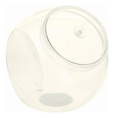 Amscan Clear Slanted Plastic Jar With Lid | 80 Oz | 1 Pc Color Transparente