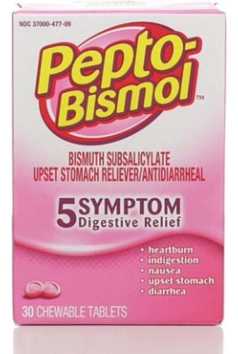 Pepto-bismol Tabletas Masticables Original De 30 De Ea