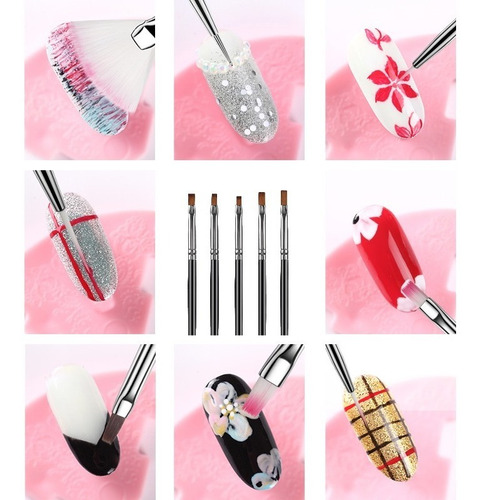 Kit De 15 Pinceles Para Uñas