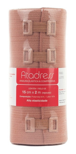 Atadura Elástica Alta Compressão 15 Cm X 2,0mts Atadress