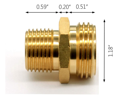 Conector Macho Ght 20 Mm X 12 Mm Npt Accesorio De Jardín